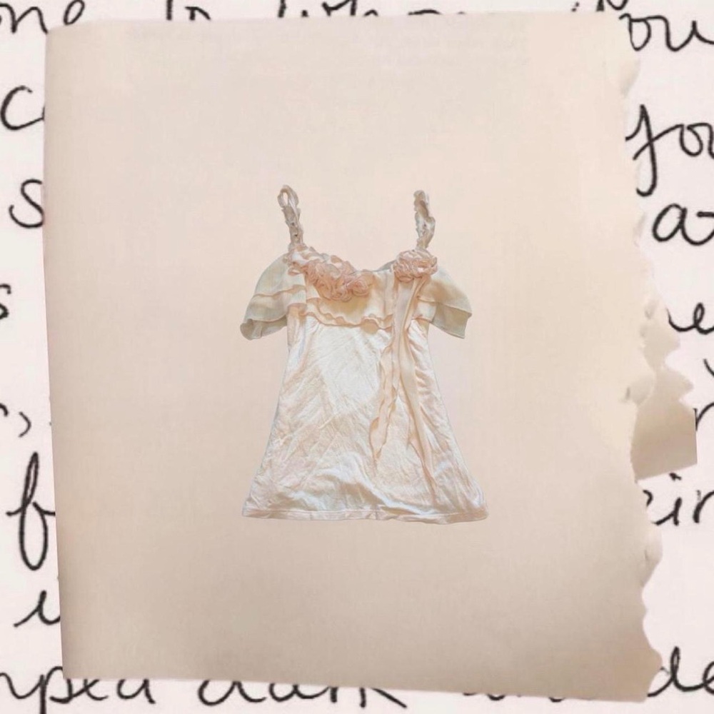 dainty flower ruffle camisole